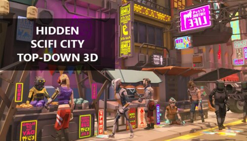 Download Hidden SciFi City Top-Down 3D